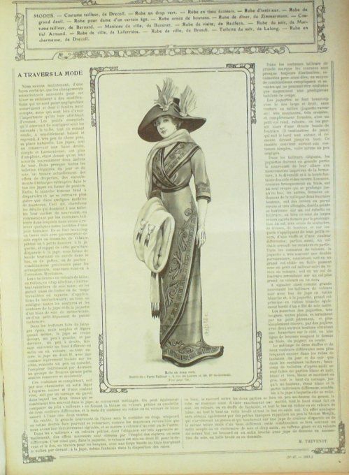 Journal Mode illustrée 1911 # 47 Coiffes costumes toilettes