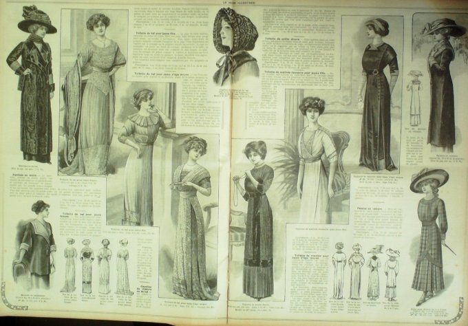 Journal Mode illustrée 1910 # 47 Robes de dîners