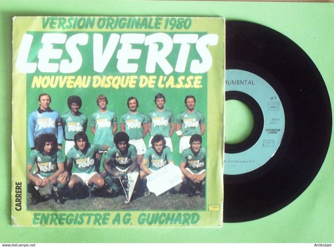 Les Verts 45T SP au Stade Guichard ST Etienne 1980