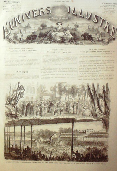 L'Univers illustré 1865 # 481 Londres Grèce Corfou île Vido Boulogne (92) Canada Quebec Ste-Rose