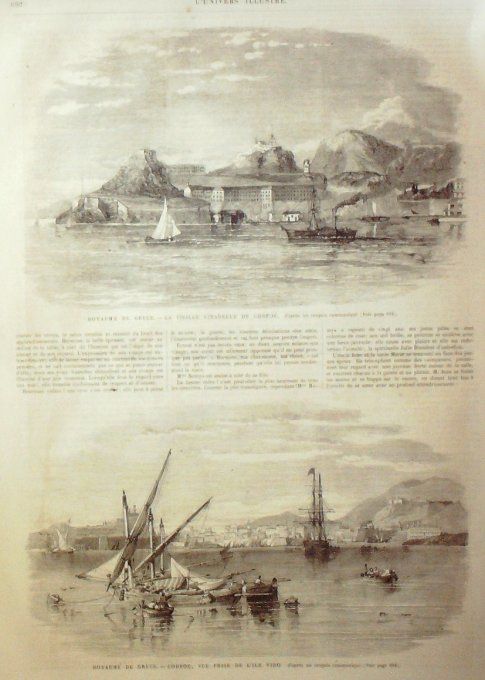 L'Univers illustré 1865 # 481 Londres Grèce Corfou île Vido Boulogne (92) Canada Quebec Ste-Rose