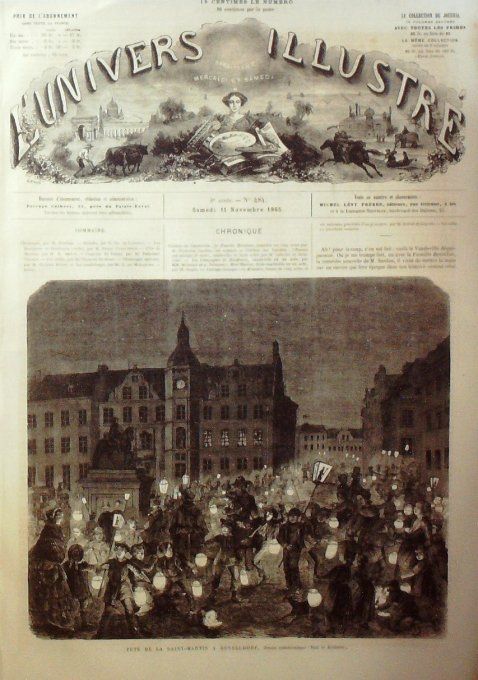 L'Univers illustré 1865 # 484 Allemagne Dusseldorf Guadeloupe Turquie Boutan Venise Murano 