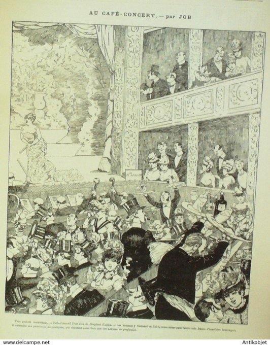 La Caricature 1884 n°217 Cosaque aux variétés Draner Bals masqués Sorel Trock Job