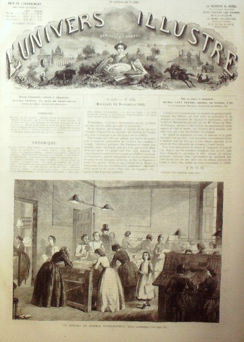 L'Univers illustré 1865 # 485 Allemagne Dusseldorf Guadeloupe Chine Boutan Venise Murano