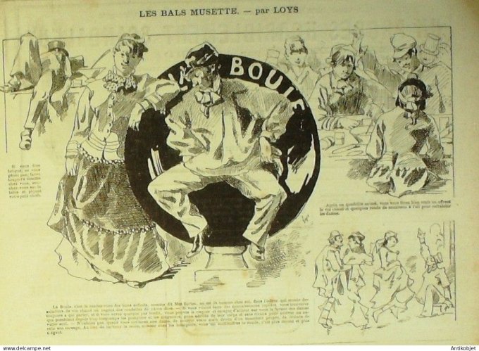 La Caricature 1881 n°  99 Code sentimental Robida Loys Expo d'électricité Draner