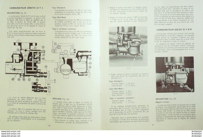 Revue Technique Automobile Tracteurs Ferguson Manuel d'Ateklier 1956