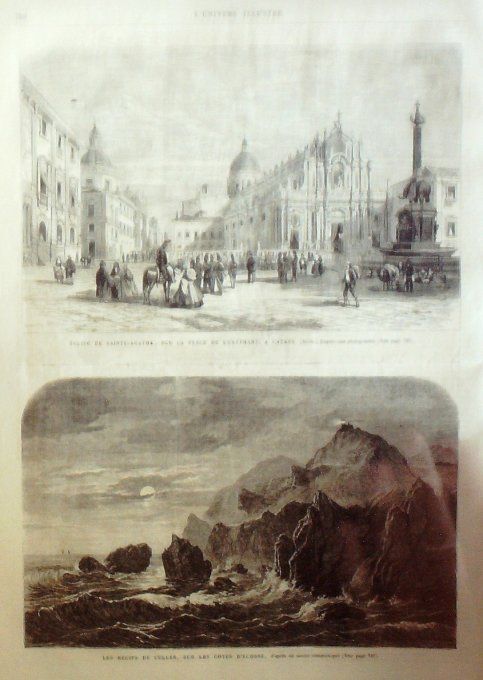 L'Univers illustré 1865 # 487 Egypte Caire Ecosse Cullen Italie Catane Ste-Agathe