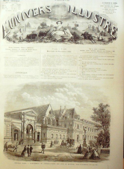 L'Univers illustré 1865 # 489 Niger Italie Lucques parlement Arts & M&tiers 