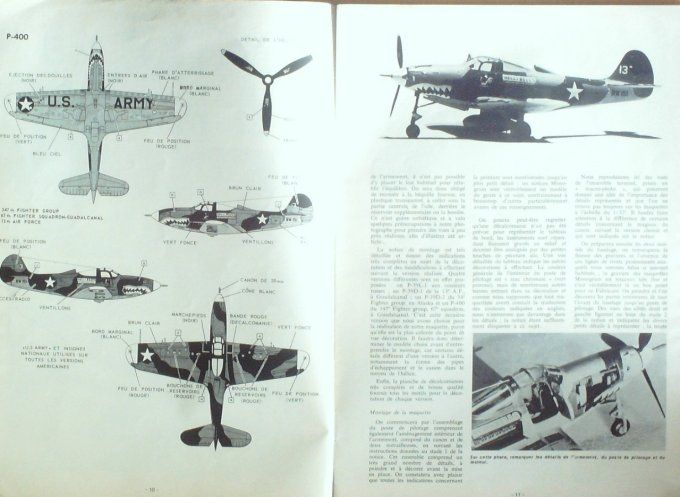 Mpm Maquettes 1975 # 48 Bell P-39 Aircobra, Republic F-84F Thunderstreak,