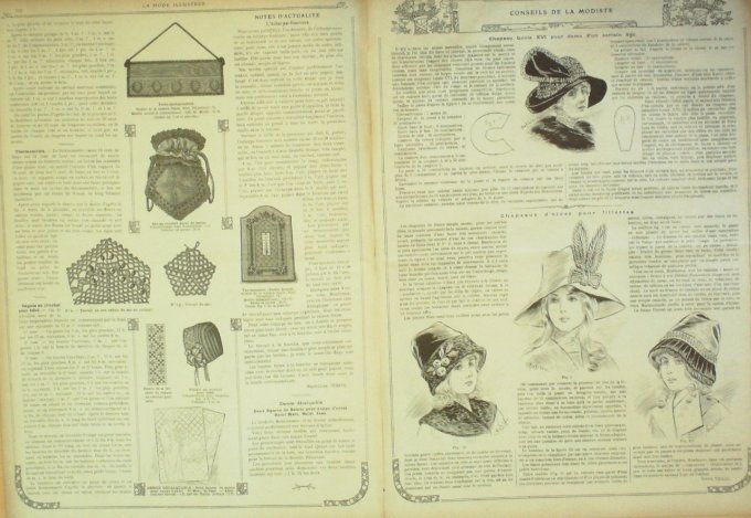 Journal Mode illustrée 1911 # 48 Lingerie Toilettes bal manteaux