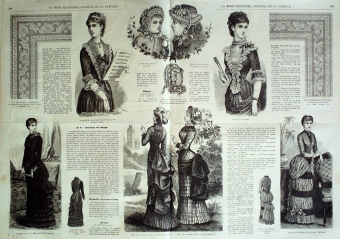 Journal Mode illustrée 1881 # 48 Robes en surah & satin