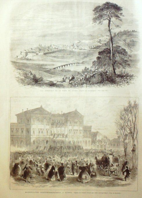 L'Univers illustré 1865 # 490 Autriche Vienne Eugène de Savoie Gênes Canda Altona