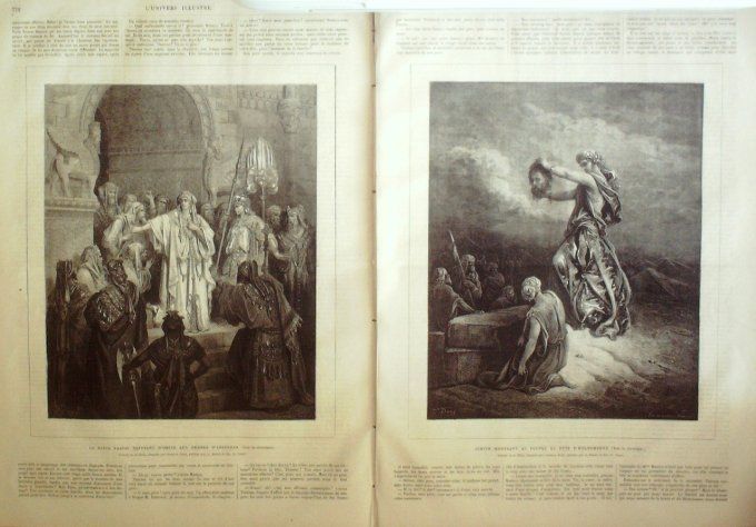 L'Univers illustré 1865 # 491 Gustave Doré La Bible scènesChine Canton Roi