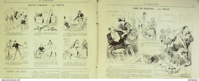 La Caricature 1884 n°211 A travers paris Job Trock L'Oie Sorel Gustave Droz Robida