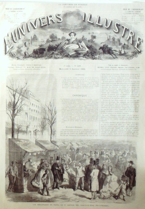 L'Univers illustré 1866 # 499 Lady Morgan Brésil Rio-Grande quai Belle-vue Hongrie Treiss