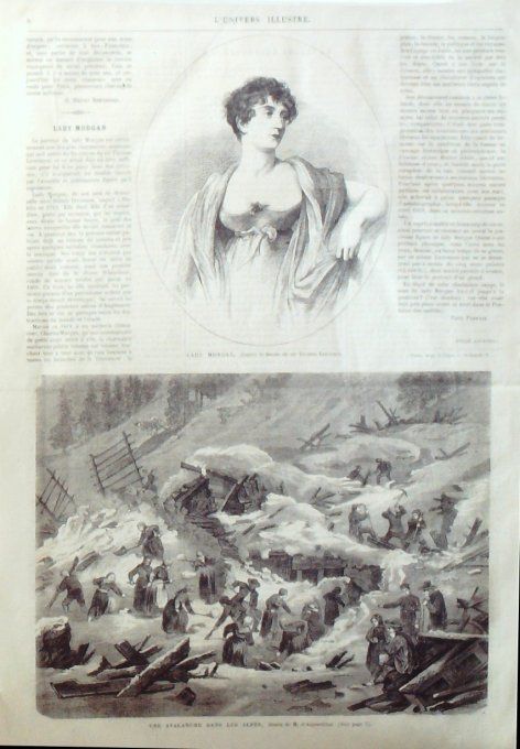 L'Univers illustré 1866 # 499 Lady Morgan Brésil Rio-Grande quai Belle-vue Hongrie Treiss