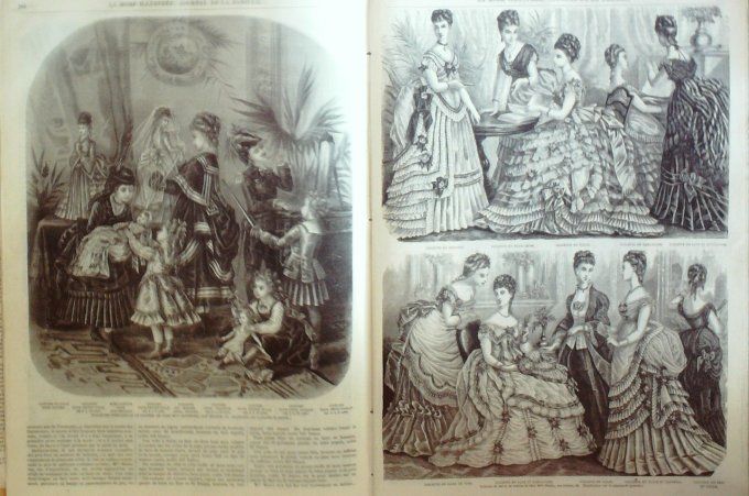 Journal Mode illustrée 1873 # 49 Toilette de  ville