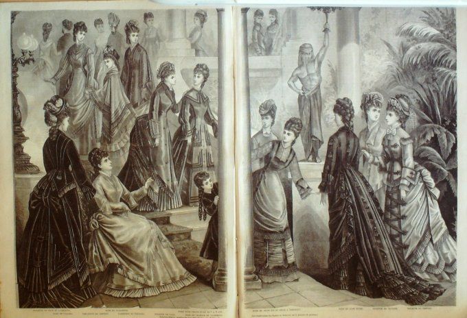 Journal Mode illustrée 1875 # 49 Costumes garçons & fillettes