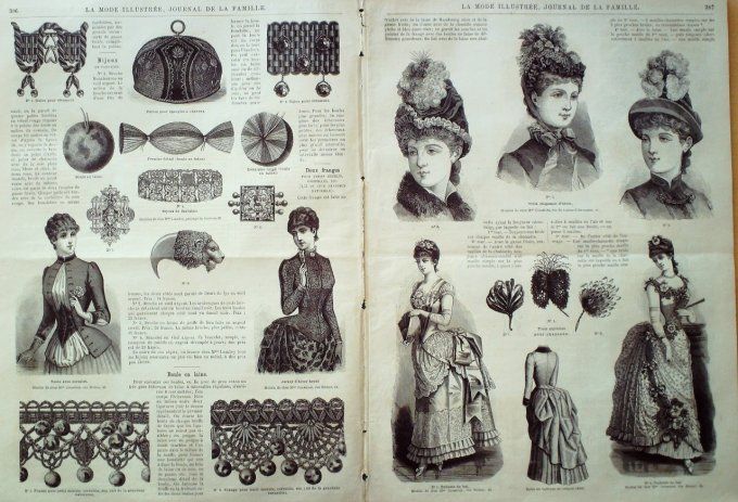 Journal Mode illustrée 1884 # 49 Costumes garçon & Manteau fillette