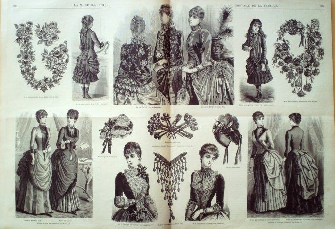 Journal Mode illustrée 1884 # 49 Costumes garçon & Manteau fillette