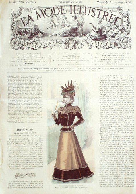 Journal Mode illustrée 1897 # 49 Toilette de promenade et de visites