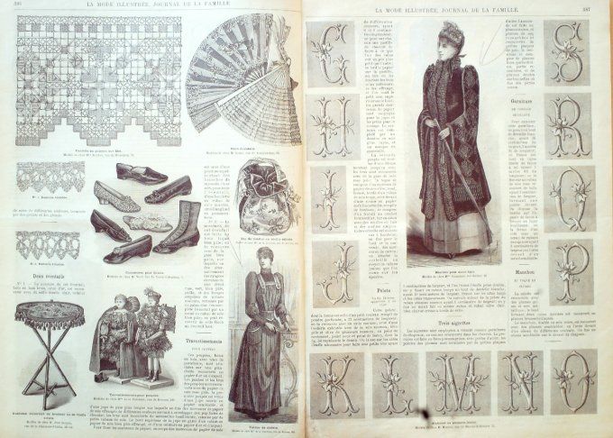 Journal Mode illustrée 1891 # 49 Toque en velours