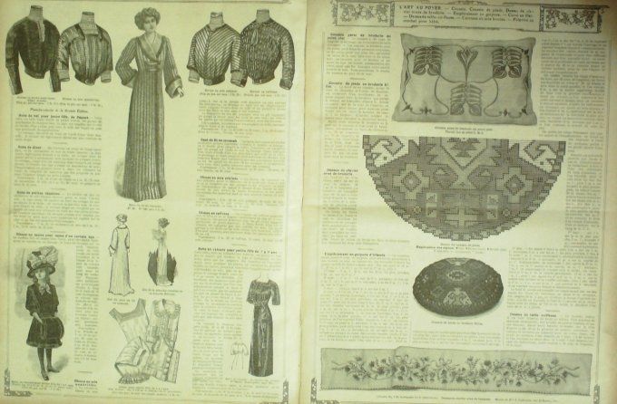 Journal Mode illustrée 1910 # 49 Manteau & costume