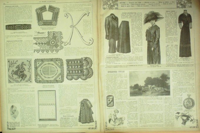 Journal Mode illustrée 1910 # 49 Manteau & costume