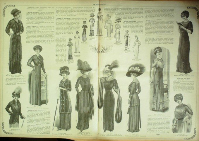 Journal Mode illustrée 1910 # 49 Manteau & costume