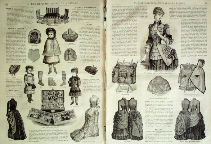 Journal Mode illustrée 1883 # 49 Robes de soirée& velours