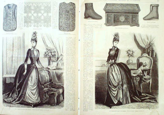 Journal Mode illustrée 1887 # 49 Coiffure de mariée