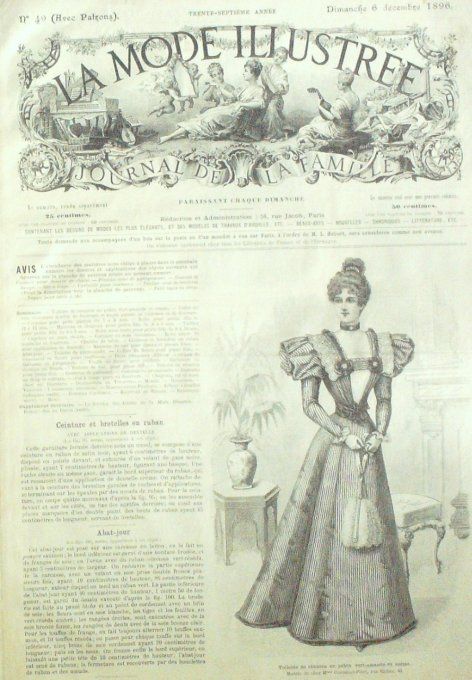 Journal Mode illustrée 1896 # 49 Toilette de réunion