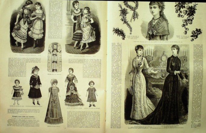 Journal Mode illustrée 1880 # 49 Robes lainage & Vigogne