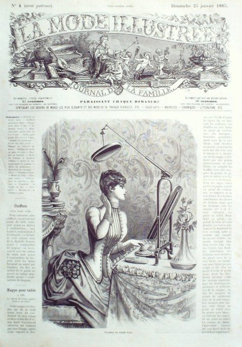 Journal Mode illustrée 1885 #  4 Toilletes en surah