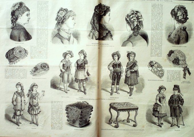 Journal Mode illustrée 1882 #  4 Toilettes de bal