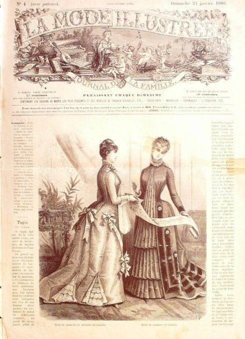 Journal Mode illustrée 1886 #  4 Robes de chambre