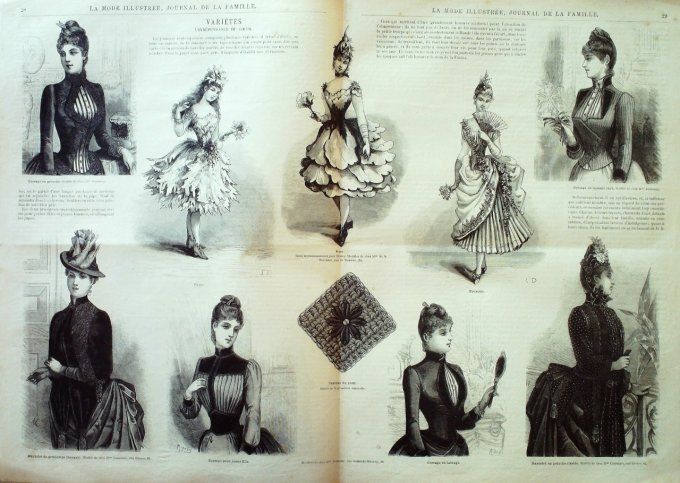 Journal Mode illustrée 1887 #  4 Manteau de printemps robe drap