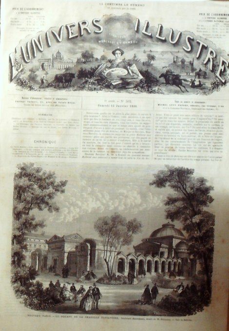 L'Univers illustré 1866 # 502 Japon Yokohama Pologne Dantzick quai Vistule