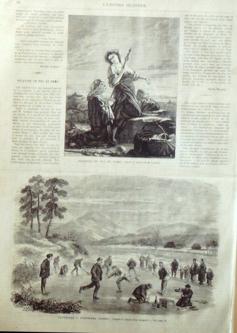 L'Univers illustré 1866 # 502 Japon Yokohama Pologne Dantzick quai Vistule