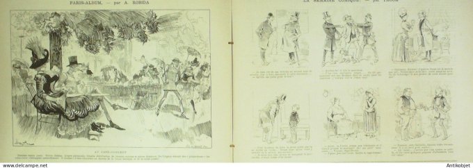 La Caricature 1885 n°303 Dans le Monde Job l'Hippodrome Faria Jeux Sorel Trock