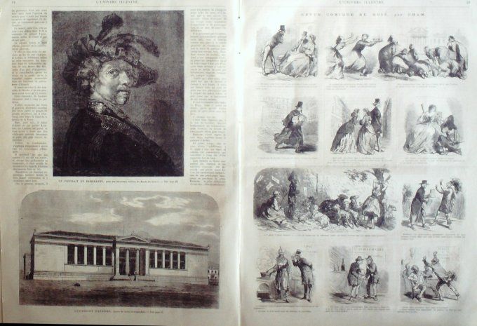 L'Univers illustré 1866 # 504 Sarreguemines (57) Grèce Athènes Rembrandt