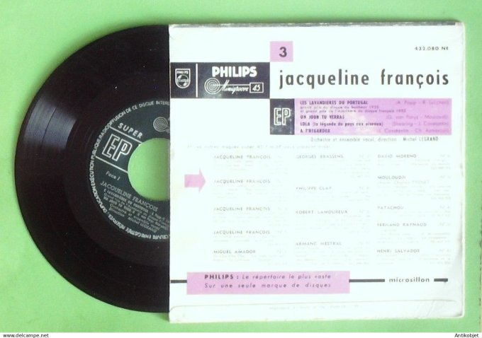 François Jacqueline 45T EP Les Lavandières du Portugal 1955