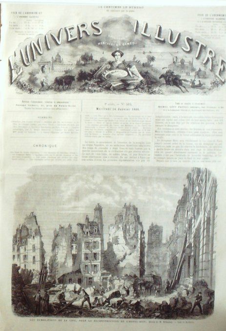 L'Univers illustré 1866 # 505 Espagne Séville Strasbourg (67) Goethe Hôtel Dieu 