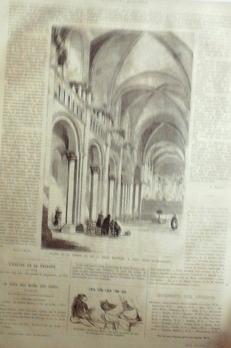 L'Univers illustré 1866 # 508 Caen (14) église trinité Grabow Nvelle-Zélande 