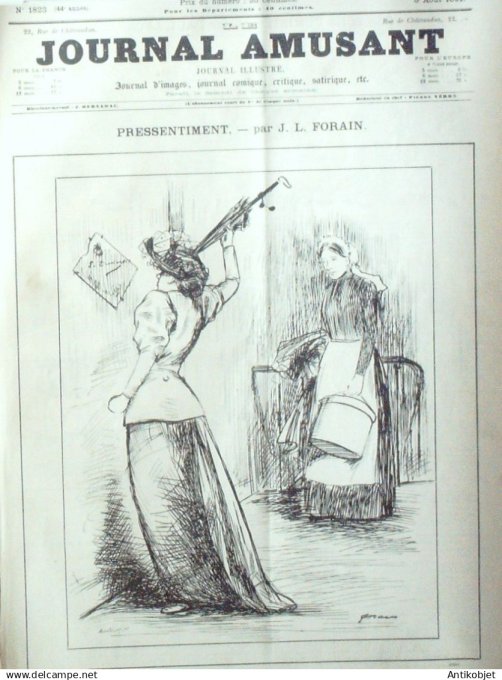 Le Journal Amusant 1891 n°1823 Victime de la Russie bons fumistes Paris qui danse bonnes pour vieux 