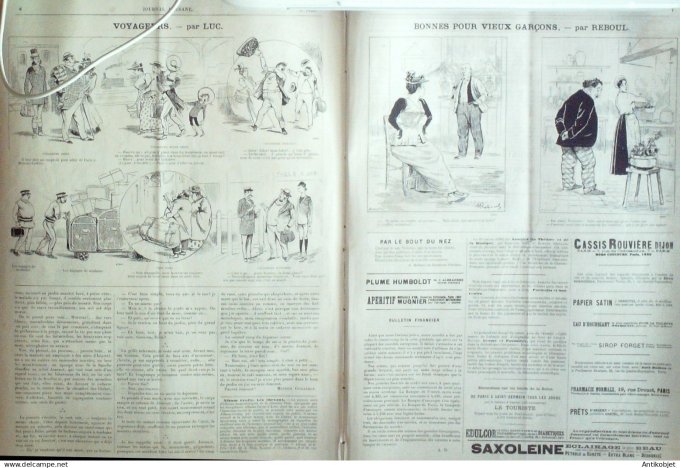 Le Journal Amusant 1891 n°1823 Victime de la Russie bons fumistes Paris qui danse bonnes pour vieux 