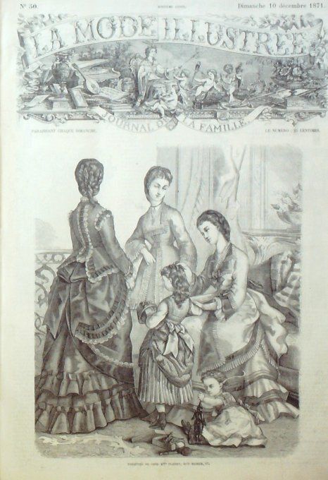 Journal Mode illustrée 1871 # 50 Toilettes d'intérieur