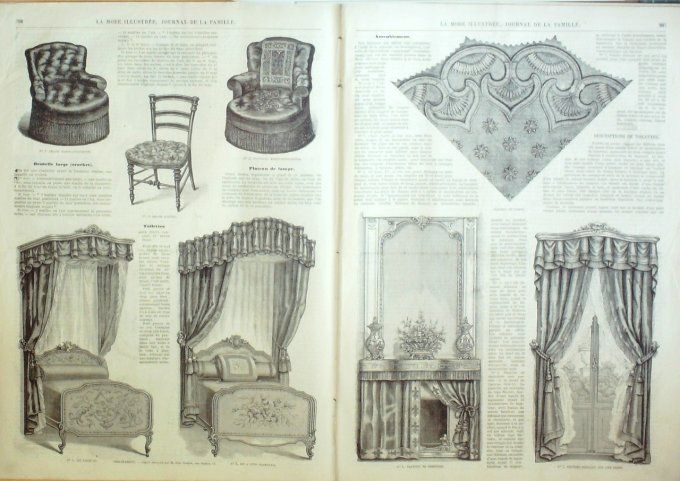 Journal Mode illustrée 1871 # 50 Toilettes d'intérieur