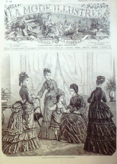 Journal Mode illustrée 1873 # 50 Toilettes d'intérieur