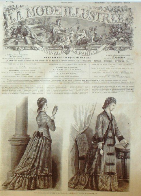 Journal Mode illustrée 1875 # 50 Robe de chambre